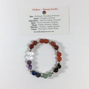 Semi precious chakra energy jewelry handmade.